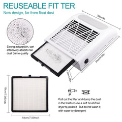 Biutee Nail Dust Collector operates quietly for comfortable nail sessions.