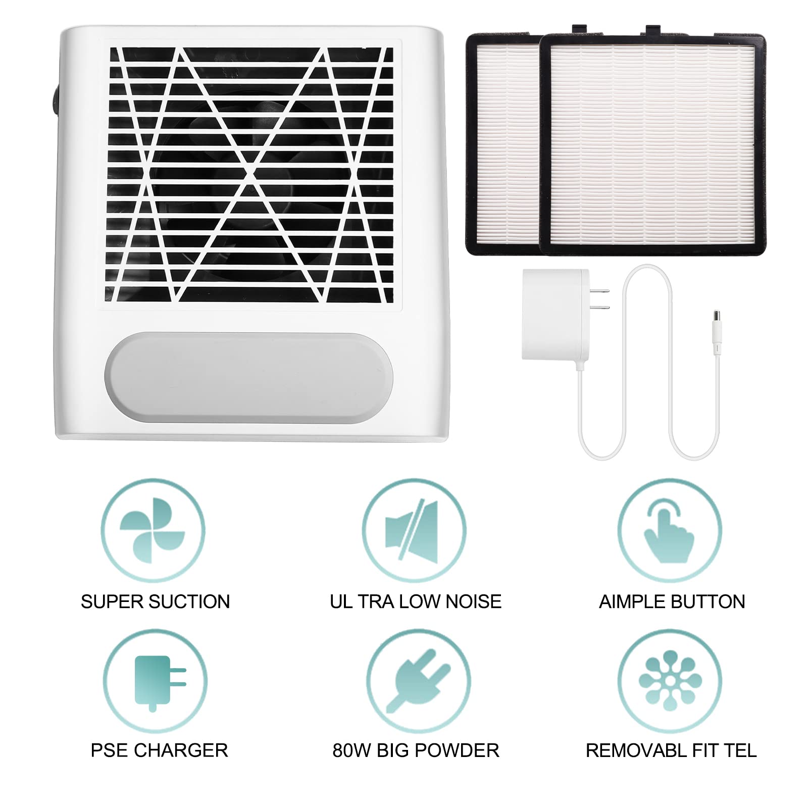 Biutee Nail Dust Collector with reusable filters helps minimize waste and maintenance.
