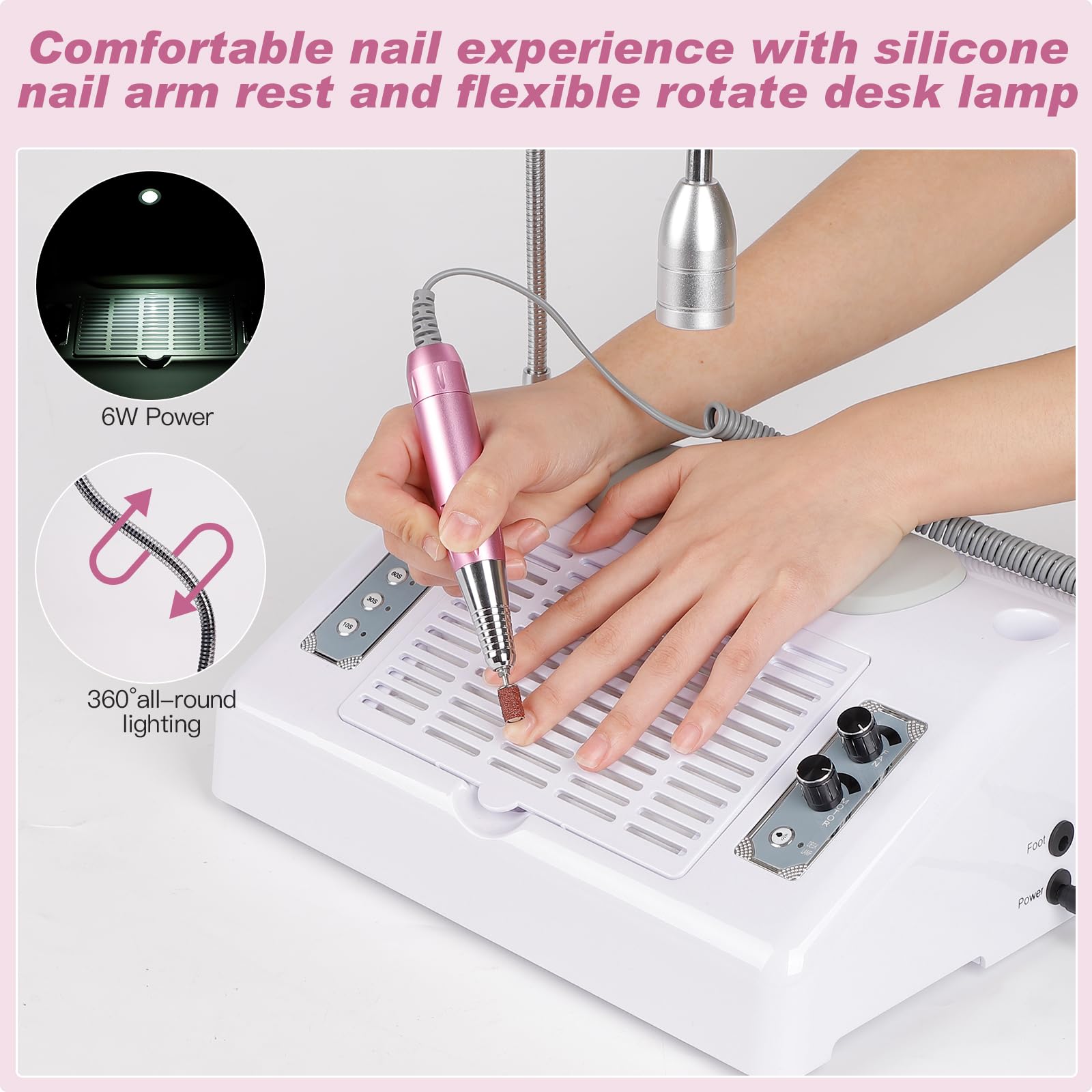 Biutee nail-lamp-rotation-coverage enhances curing from multiple angles.