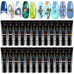 Biutee Nail Stamping Gel Polish 24-color set delivering vibrant transfers