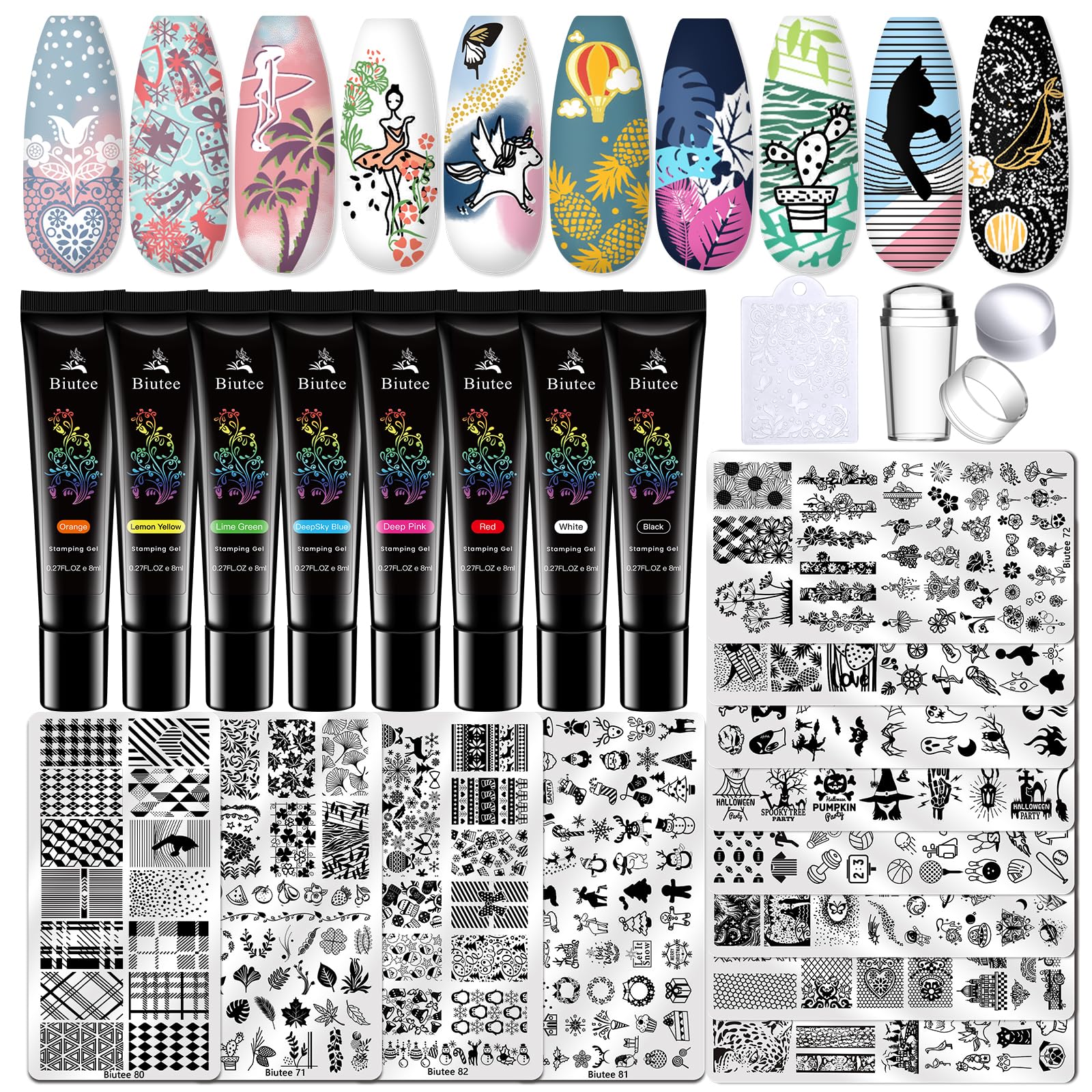 Biutee Nail Stamper Kit box view for home nail art