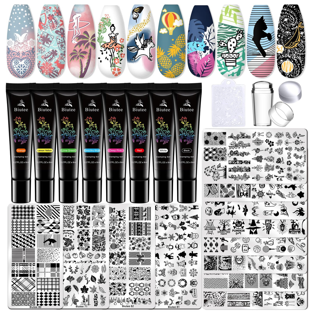 Biutee Nail Stamper Kit box view for home nail art