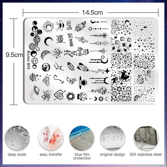 Biutee nail stamping plates featuring flower pattern for elegant nails