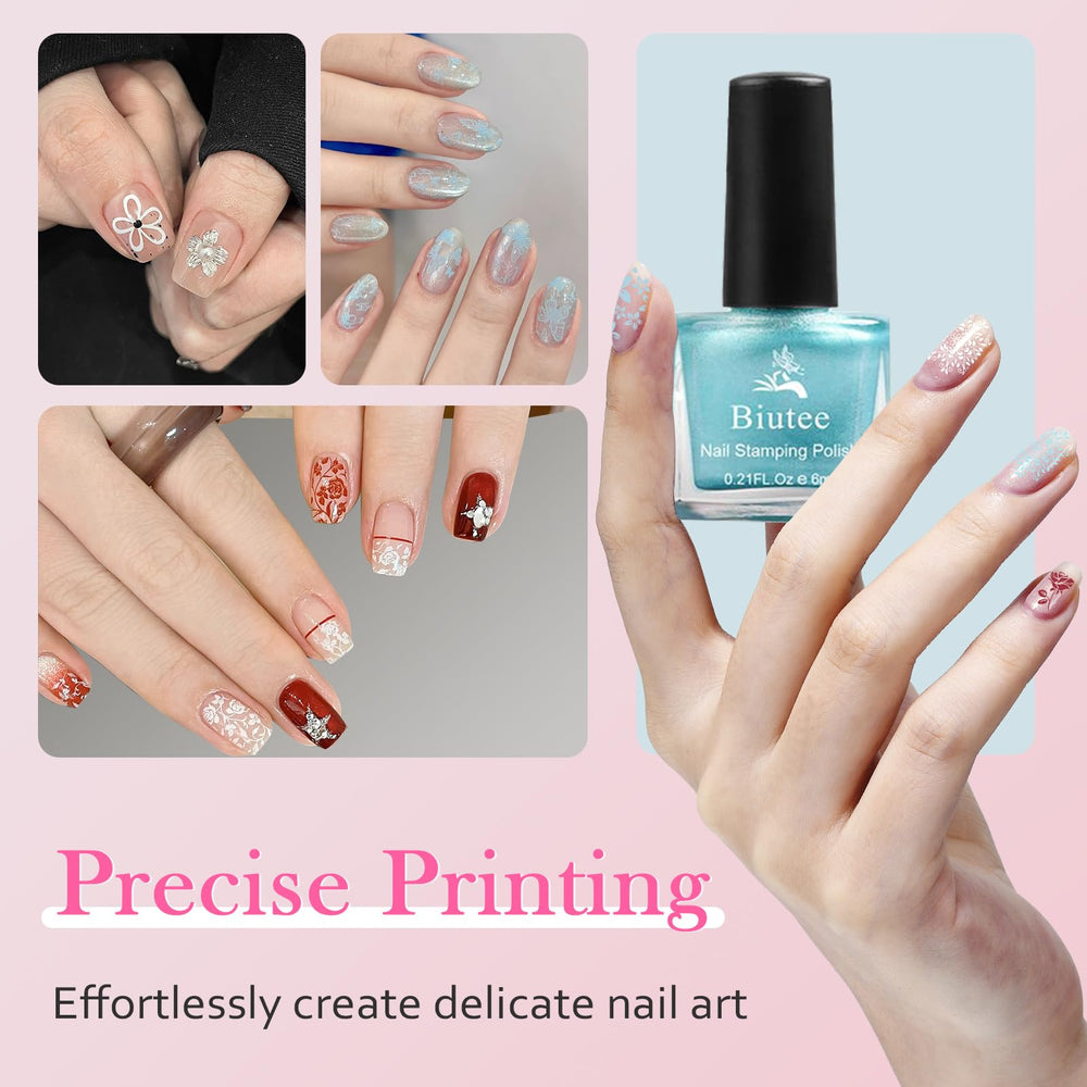 Biutee set with black, white, gold and silver for bold stamping options.