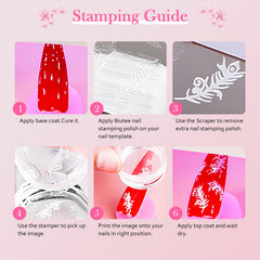 Biutee stamping polish compatible with LED/UV curing for durable finish.