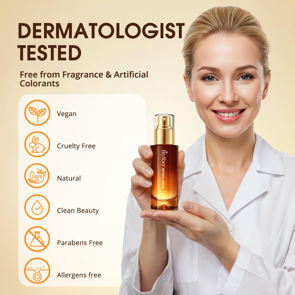 BIYSBER serum applied to face for firming and contouring.