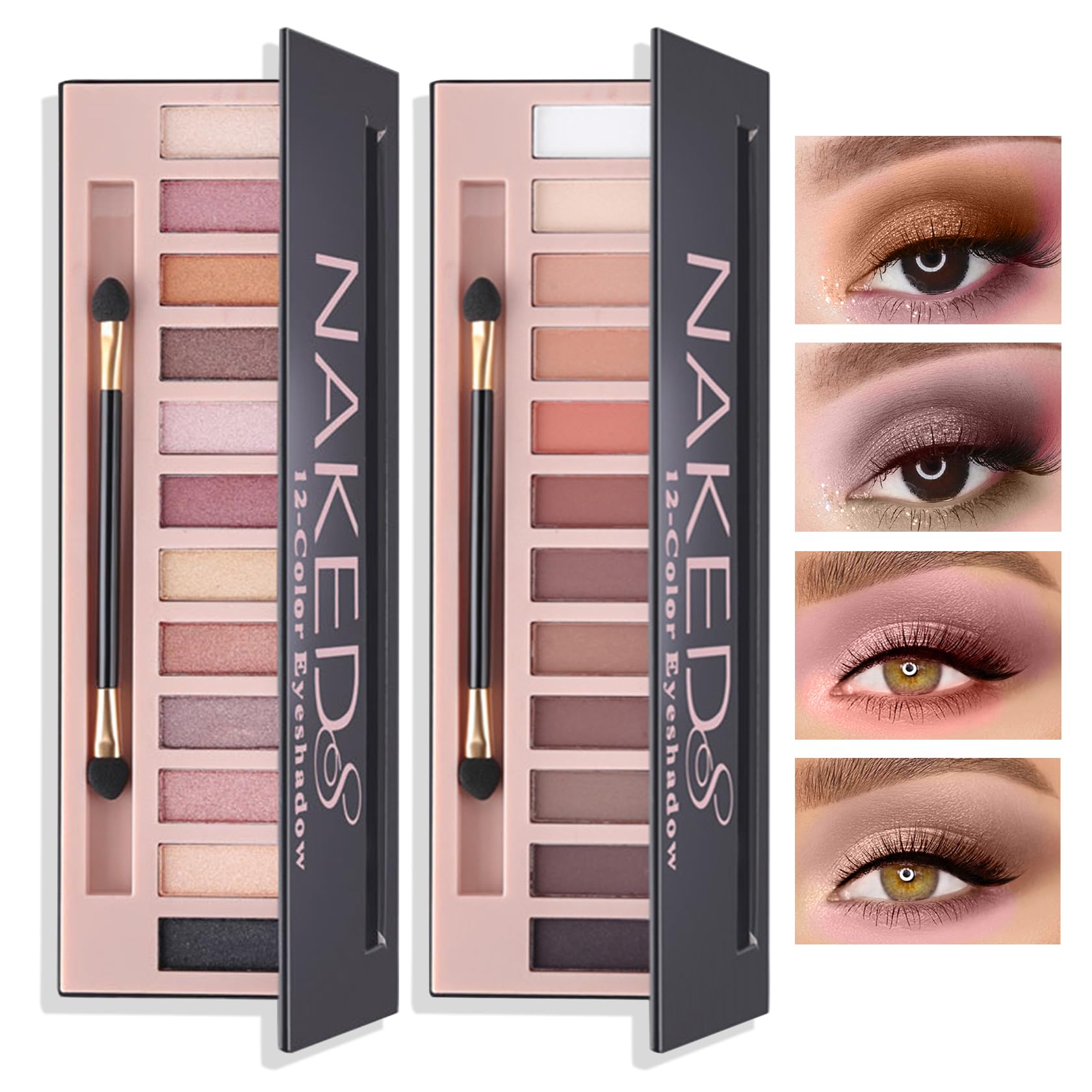 BKPPLZP Naked Eyeshadow Palette front view with 12 colors for versatile looks