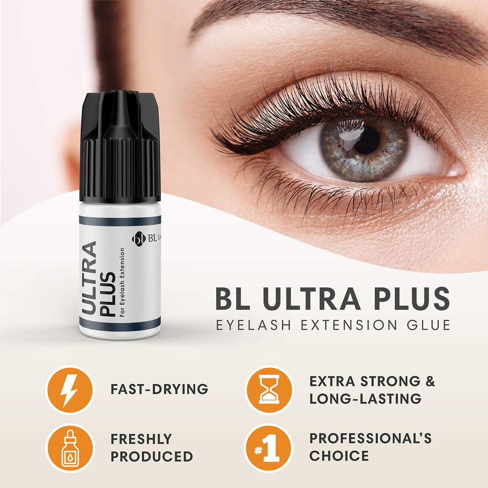 BL Lashes Ultra Plus professional-use-only adhesive for trained lash artists.