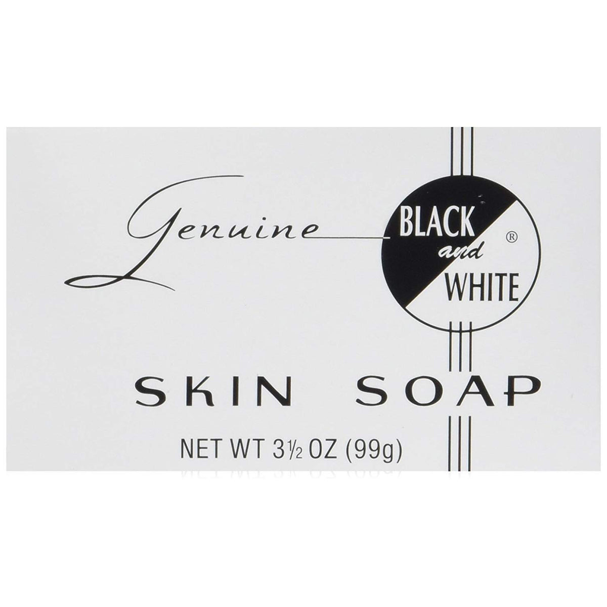 Black and White skin soap bar in pack of six for gentle cleansing.