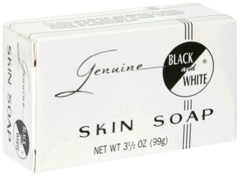 Black and White skin soap bar 3.5 oz, pack of 10 for daily cleansing and refreshed skin