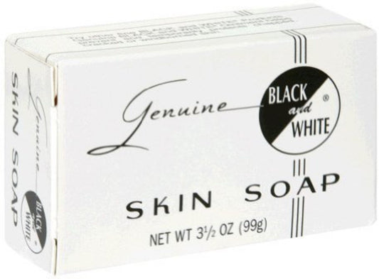 Black and White skin soap bar 3.5 oz, pack of 10 for daily cleansing and refreshed skin