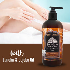 Lanolin and jojoba oils in Black Canyon Maple Syrup and Waffles lotion