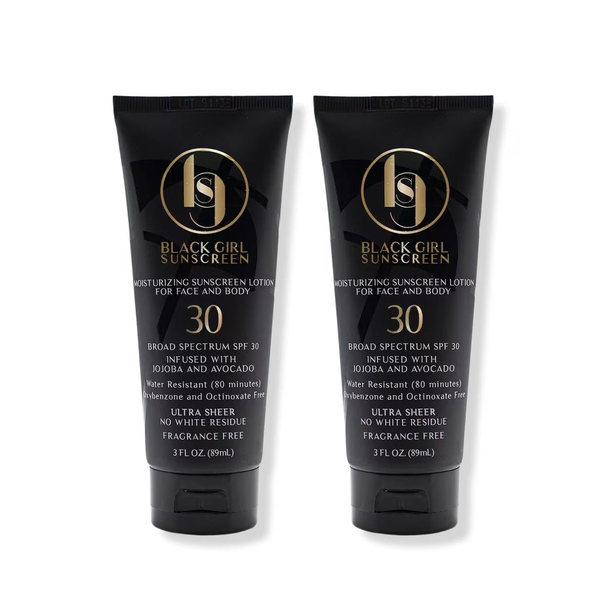 Black Girl Sunscreen bottle shows a clear finish and moisturizing SPF 30 for melanin-rich skin.