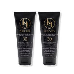 Black Girl Sunscreen bottle shows a clear finish and moisturizing SPF 30 for melanin-rich skin.