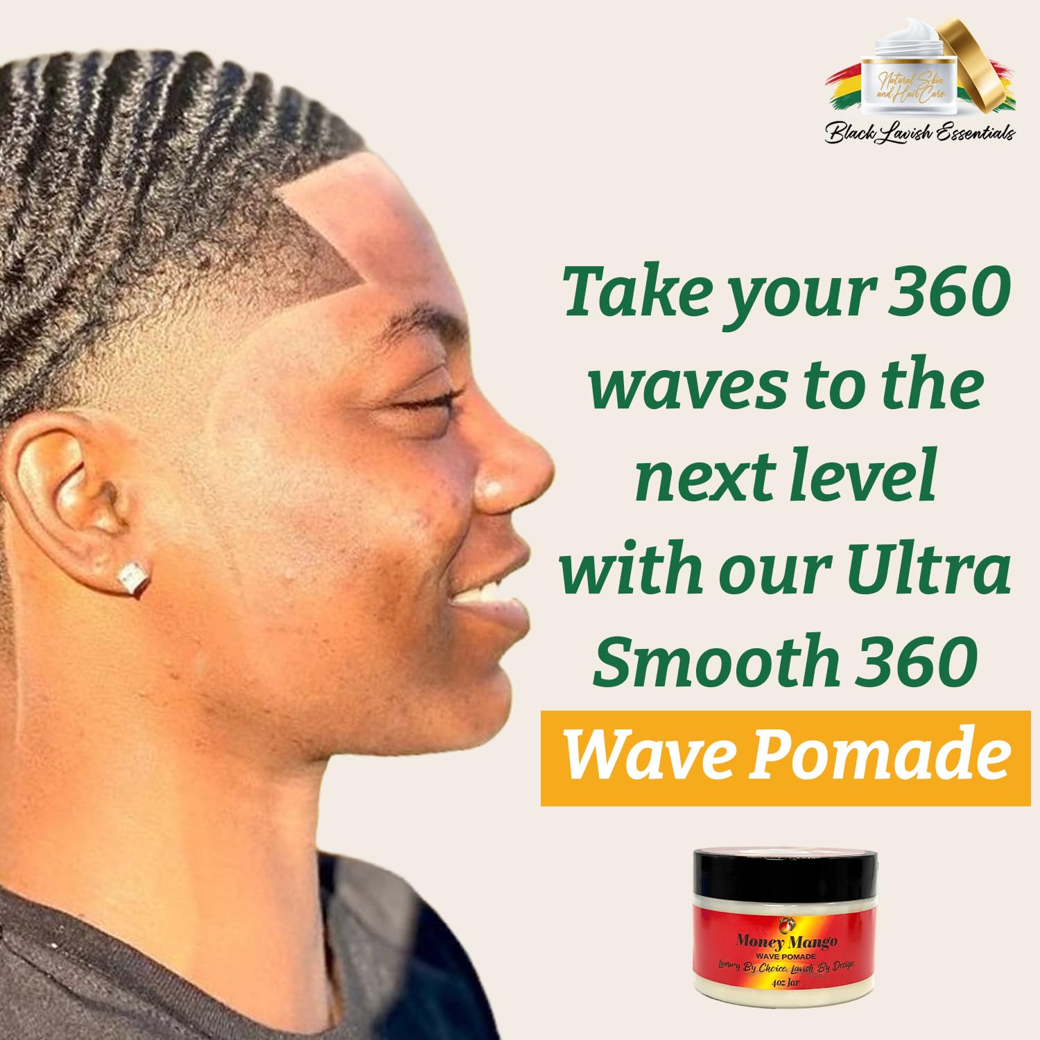 Non-greasy finish after applying Black Lavish pomade