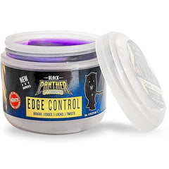 Black Panther Strong Hold Edges Gel packaging for all hair types