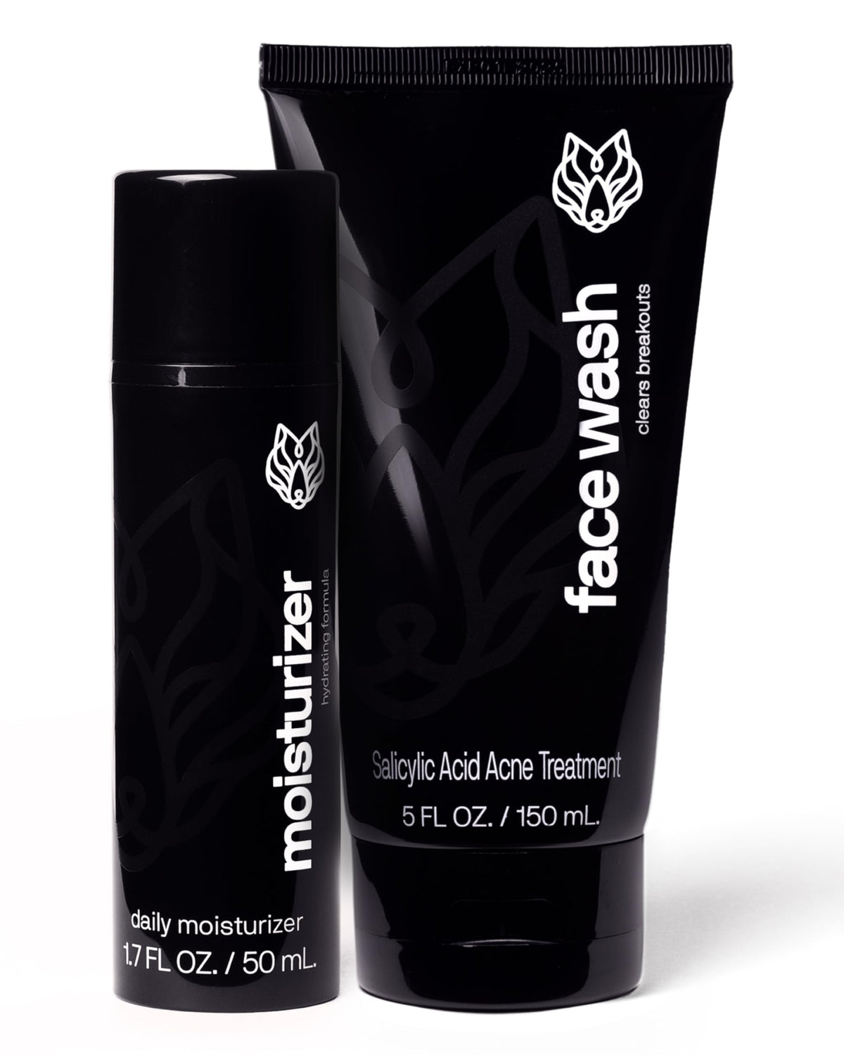 Black Wolf Charcoal Face Wash bottle pumping rich lather for oil control