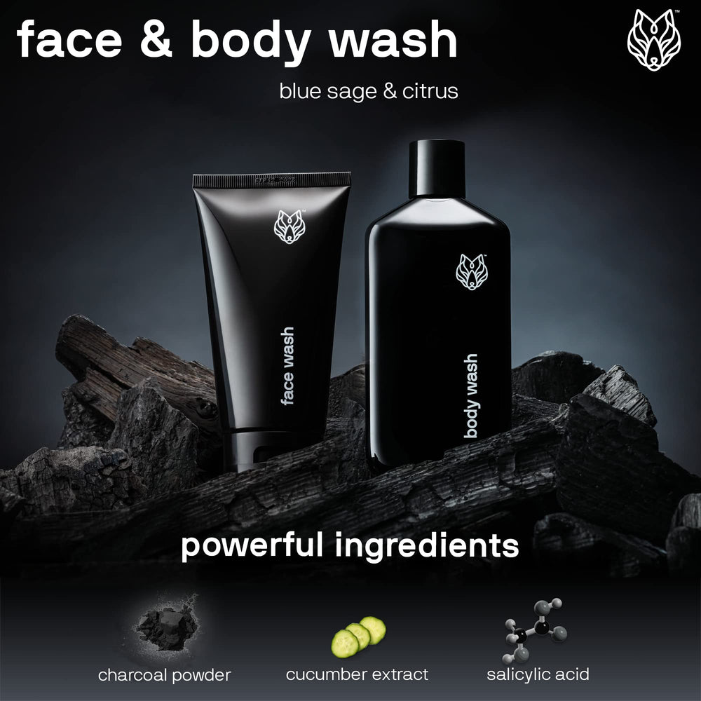 Black Wolf Charcoal powder close-up for purifying cleansing action