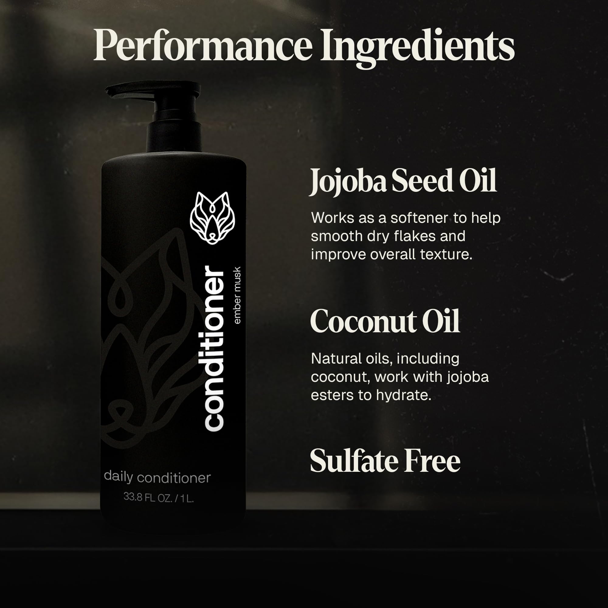 Black Wolf conditioner apply-hands demonstrates easy distribution for softer results