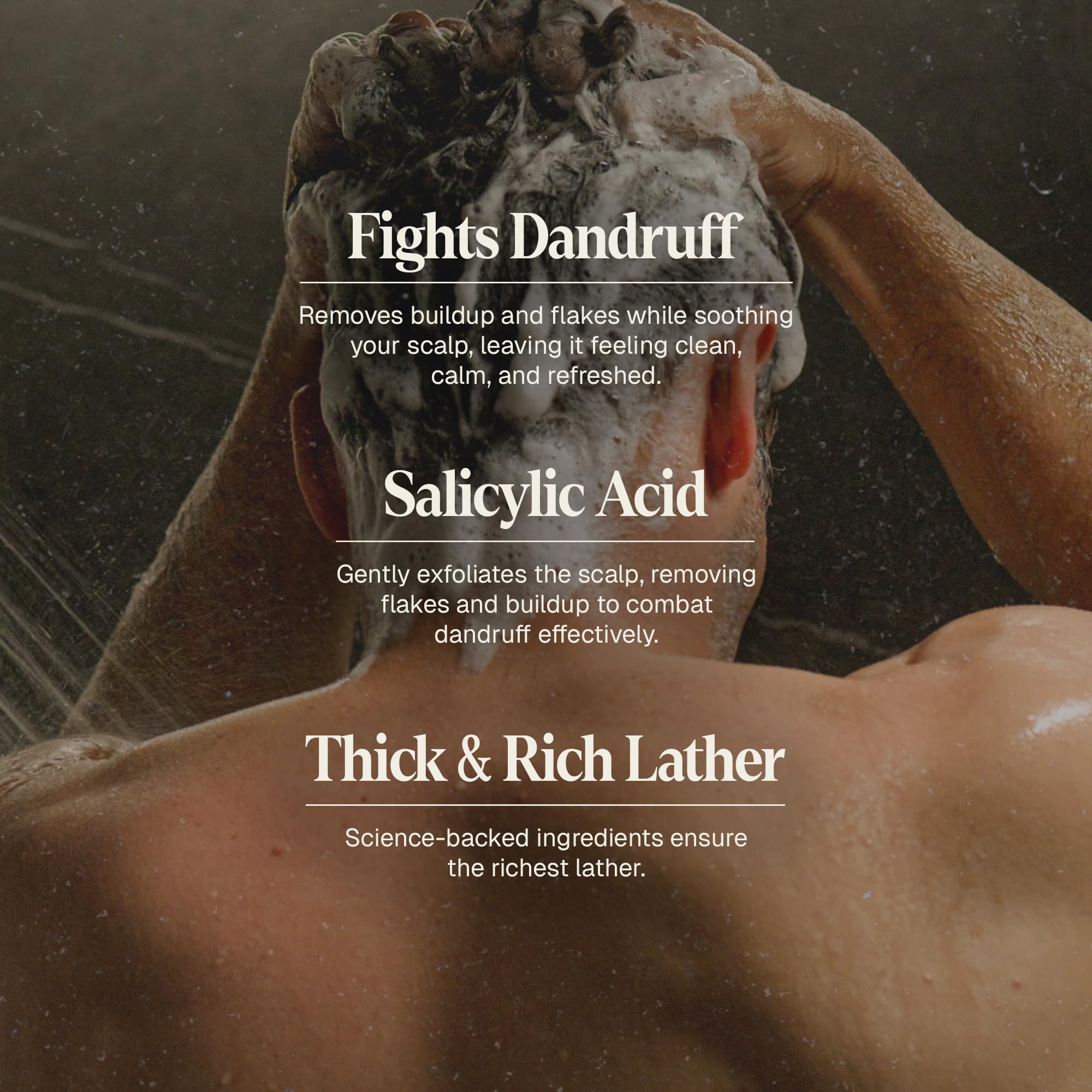Black Wolf itch-relief with panthenol and allantoin for soothing scalp comfort.