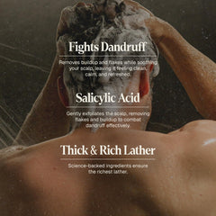 Black Wolf itch-relief with panthenol and allantoin for soothing scalp comfort.