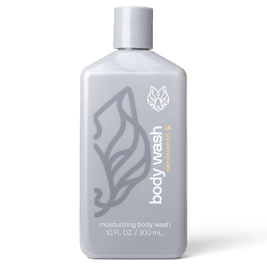 Black Wolf Moisturizing Body Wash bottle showing sandalwood hydration