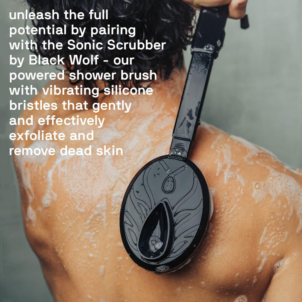 Black Wolf two 10 oz bottles provide value for daily routines.