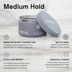 Black Wolf Styling Paste texture hair effect for natural texture.