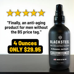 BLACKSTEEL USA-made label signals small-batch craftsmanship and quality.