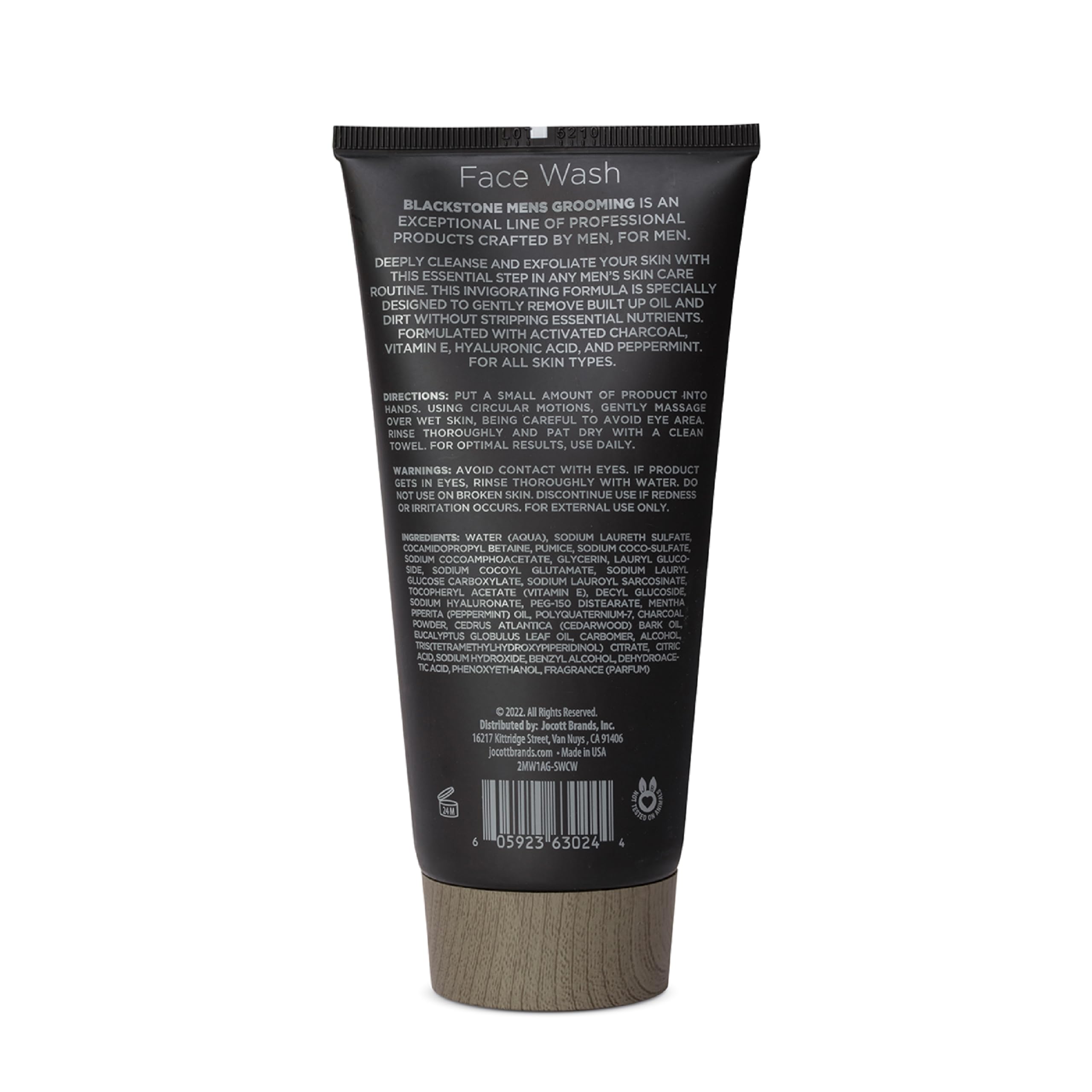 Blackstone Detoxifying Face Wash with Vitamin E and peppermint for a cooling cleanse.