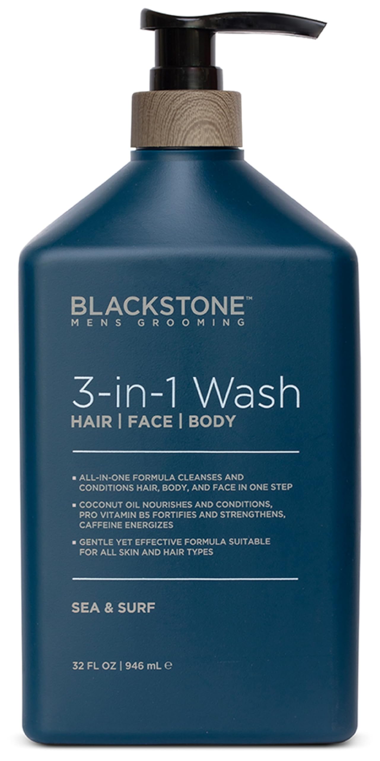 Sea Surf bottle scene from Blackstone Mens Grooming, USA-made and paraben-free.