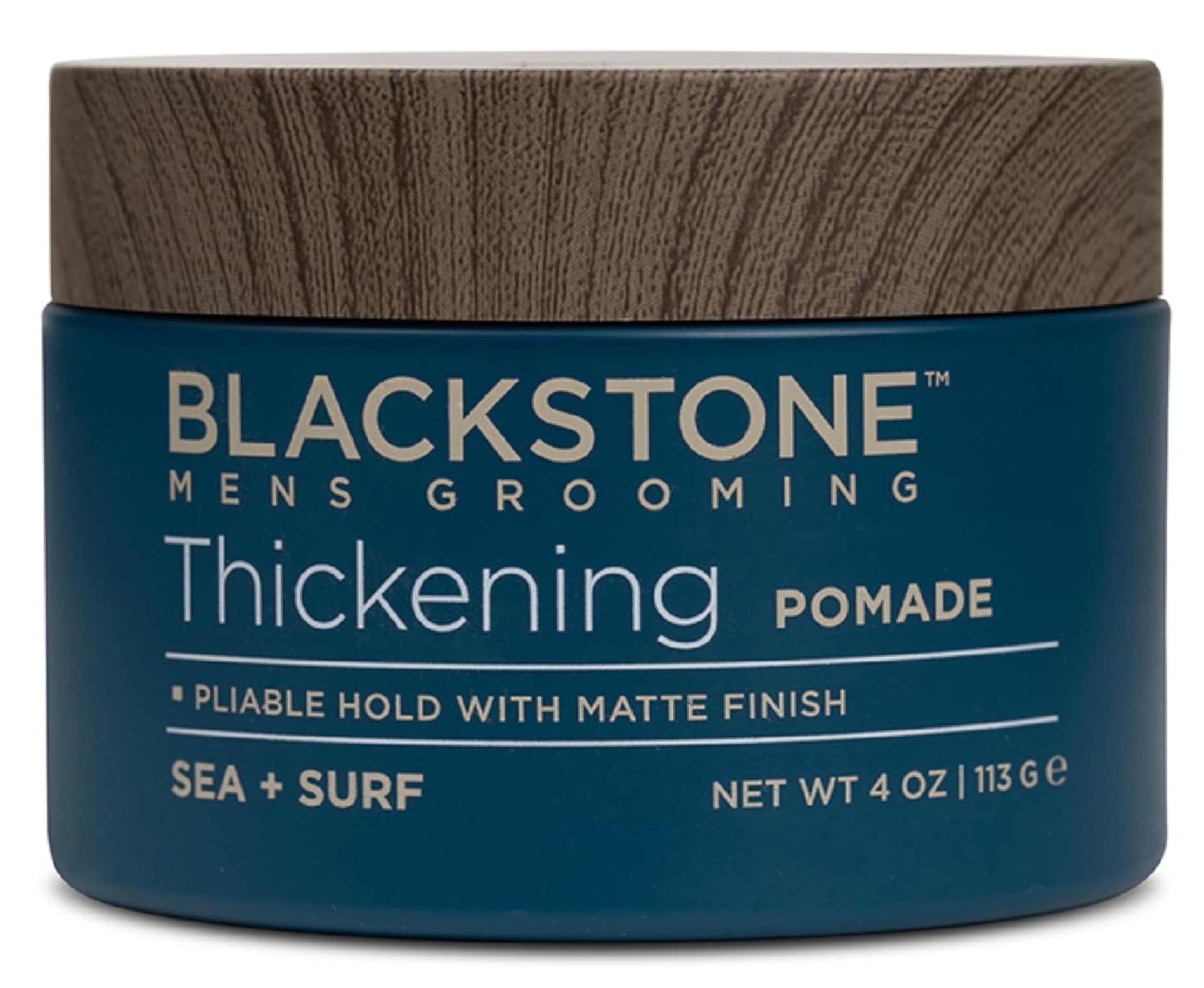 Blackstone water-based formula keeps hair light and clean-feeling.