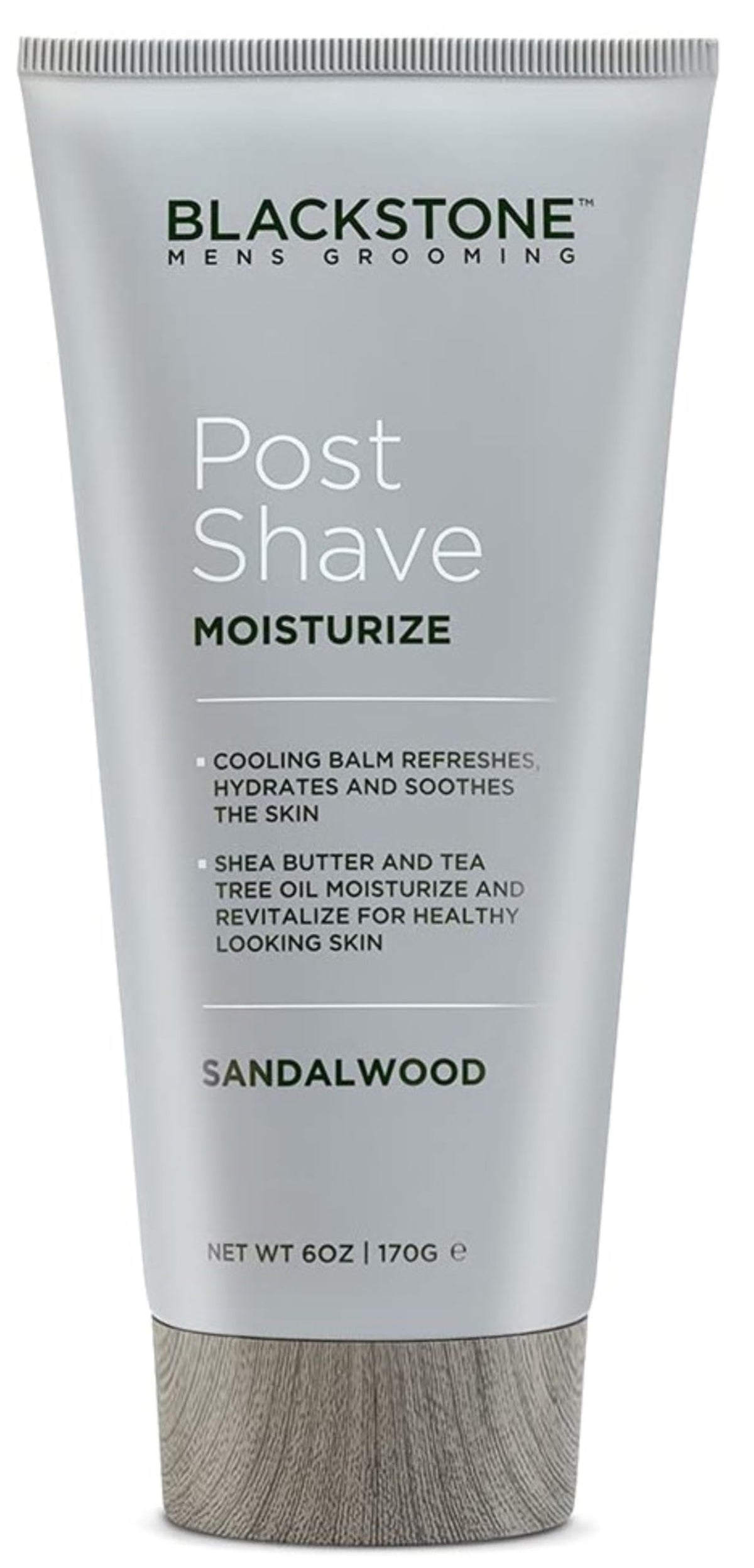 Blackstone post shave moisturizer bottle closeup for soothing aftershave comfort