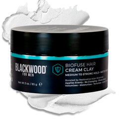 Blackwood For Men BioFuse Hair Cream Clay jar with smooth matte finish