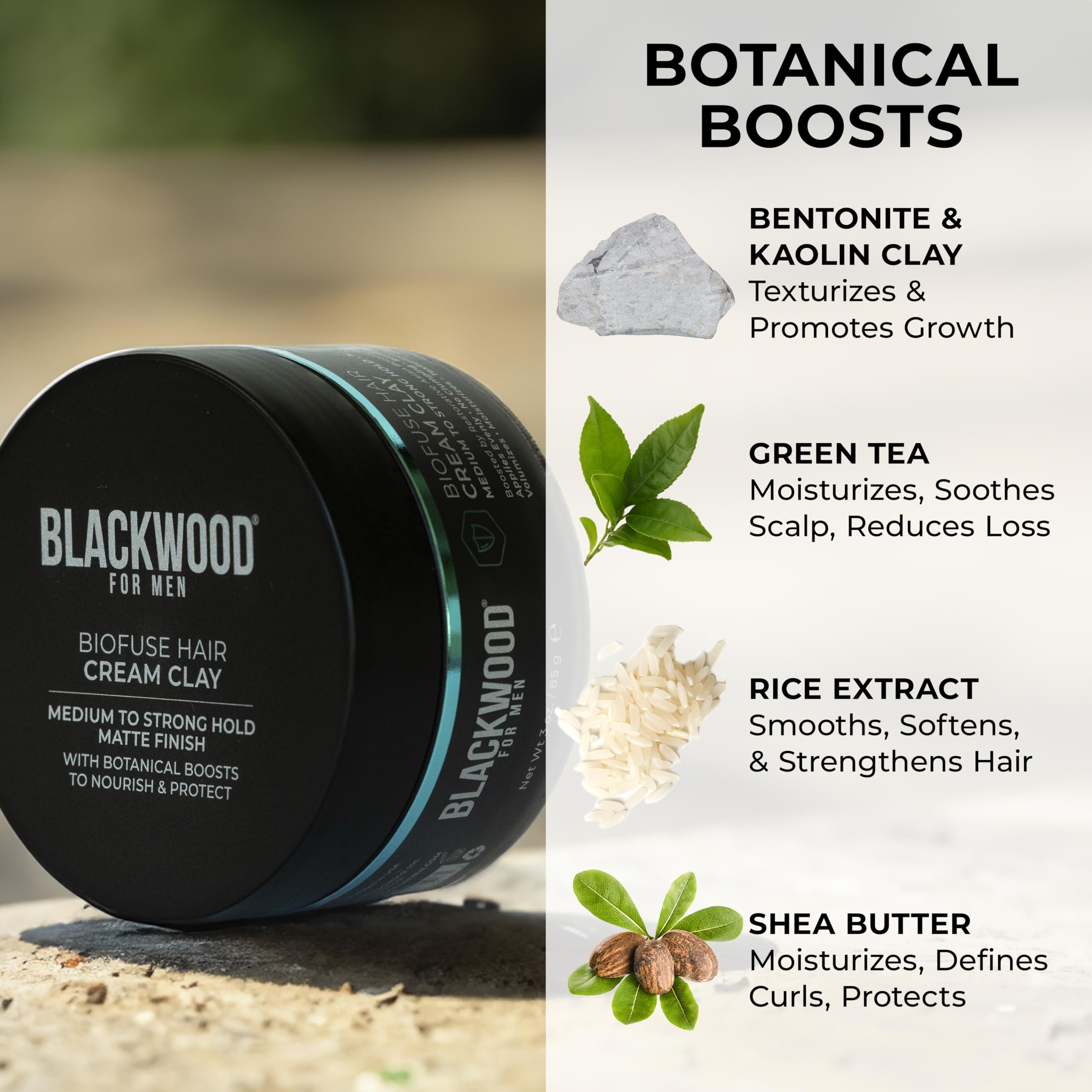 Hair with natural matte finish after styling