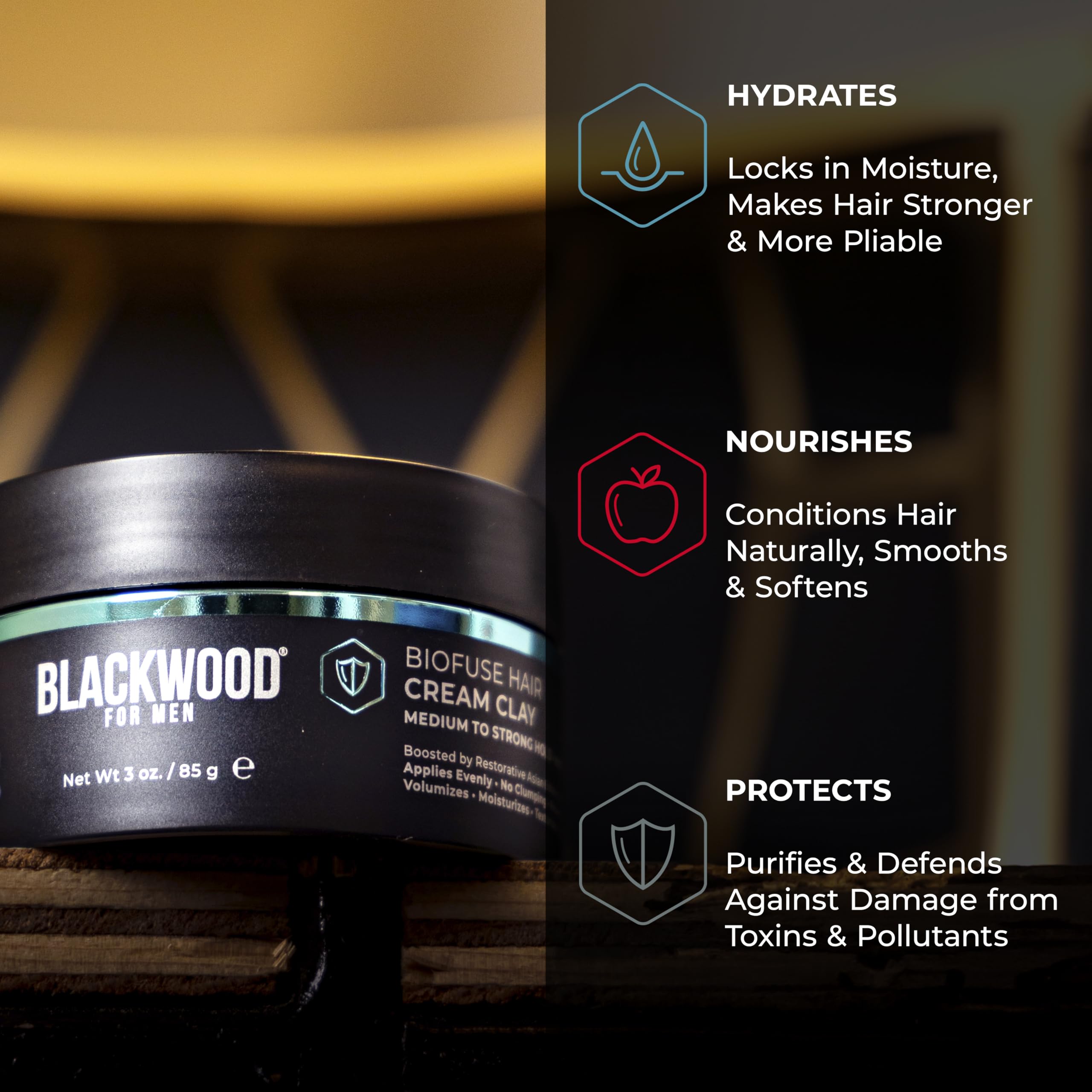 Rice extract and shea butter nourish and smooth hair