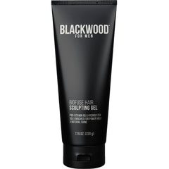 Blackwood For Men BioFuse gel bottle close-up for premium hair styling.
