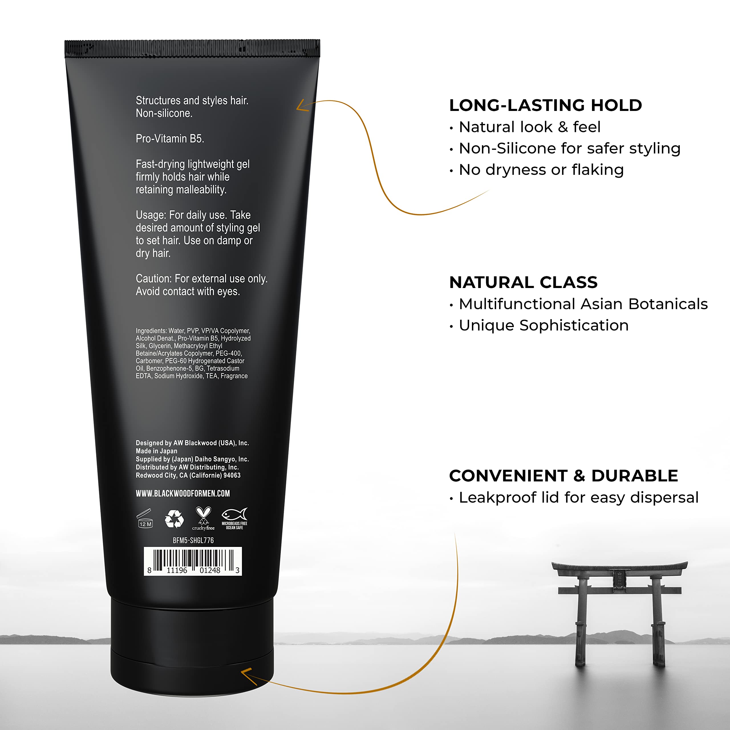 Blackwood For Men BioFuse gel being dispensed shows easy grip.