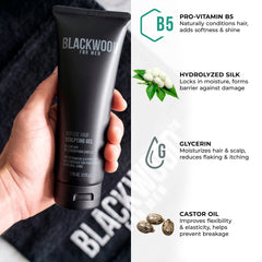 Blackwood For Men BioFuse gel finish on styled hair with shine.