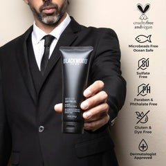 Blackwood For Men BioFuse gel applied to hair for natural hold.