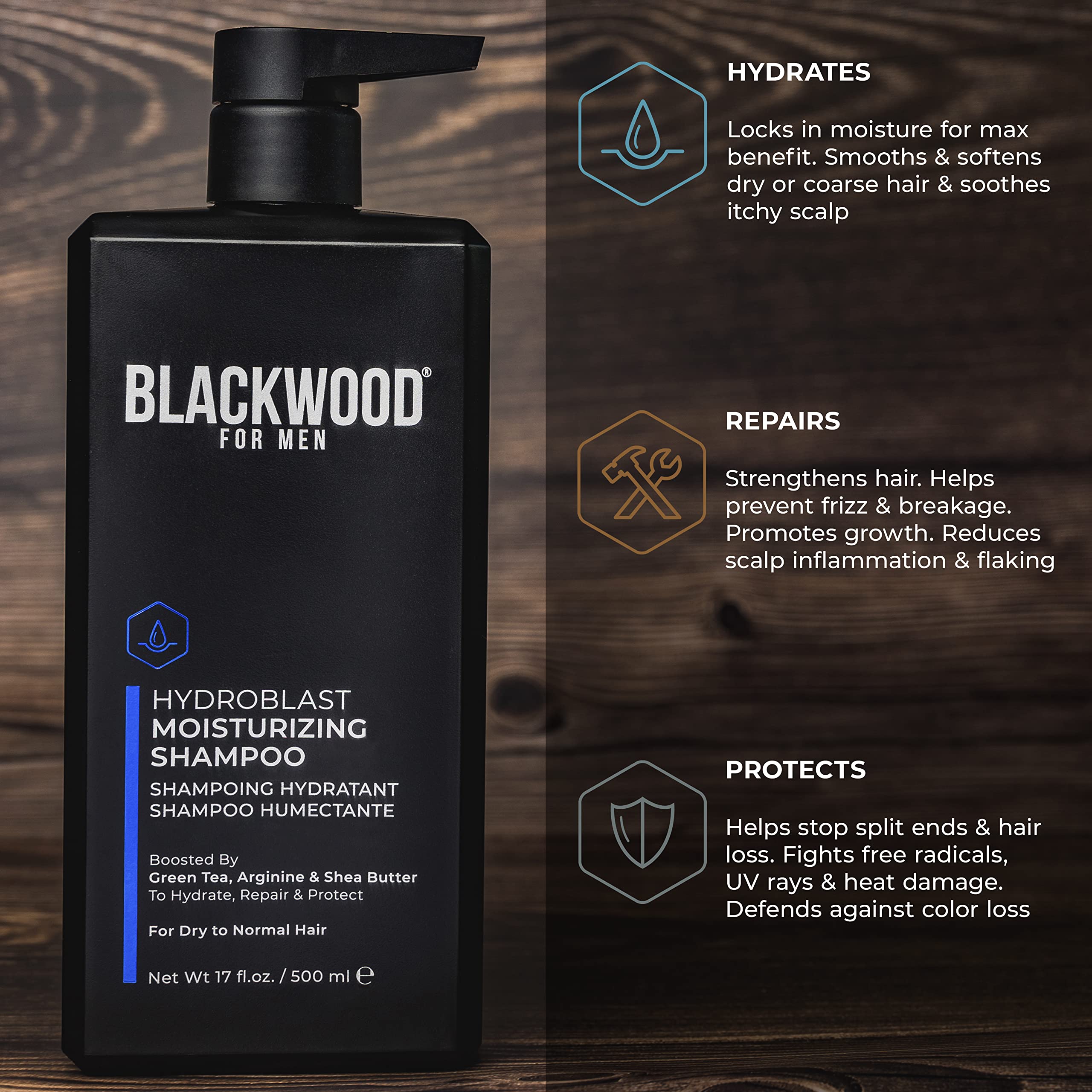 Blackwood For Men Hydroblast shampoo foam illustrating lightweight hydration