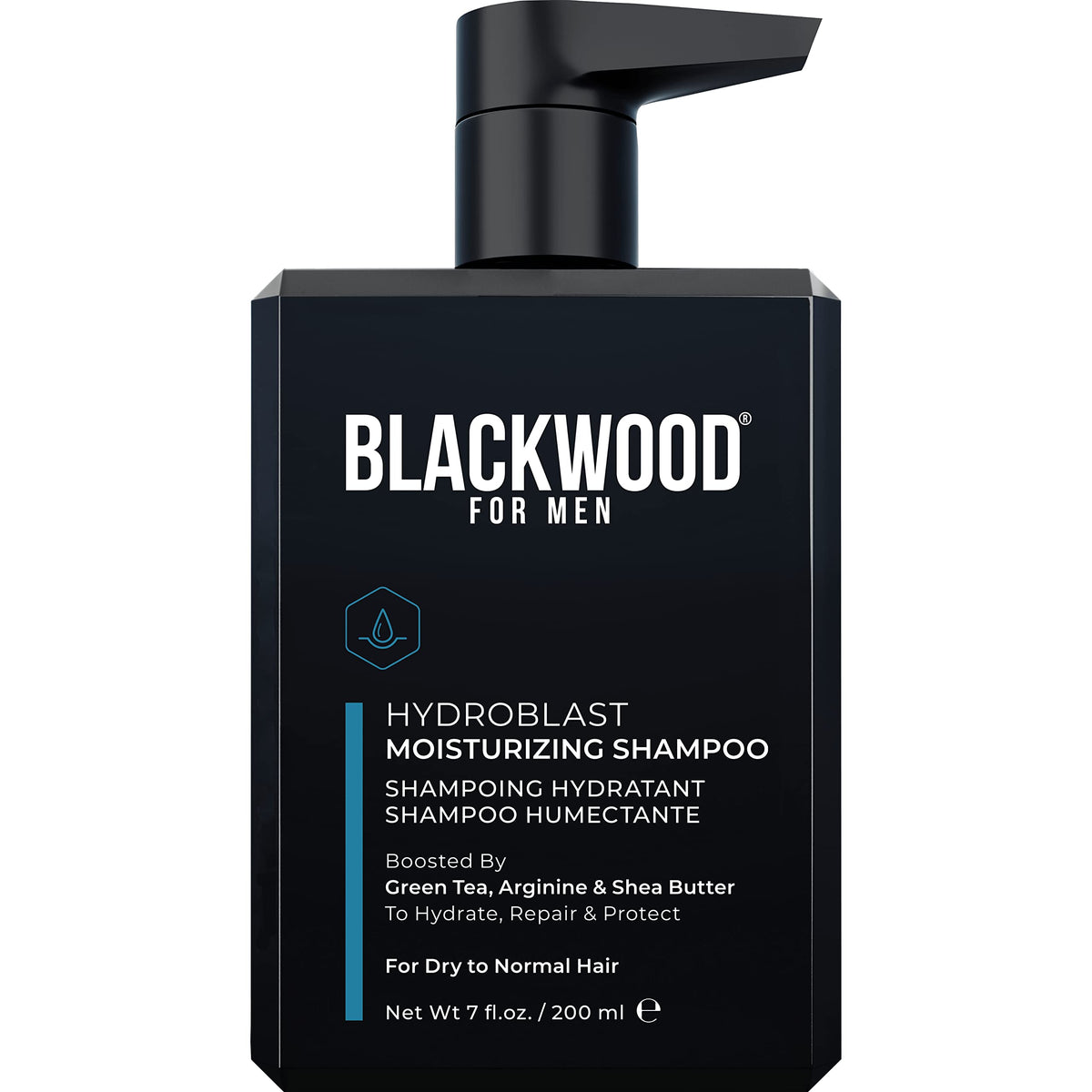 Blackwood For Men Hydroblast Shampoo with ginger root lather for a refreshed scalp.