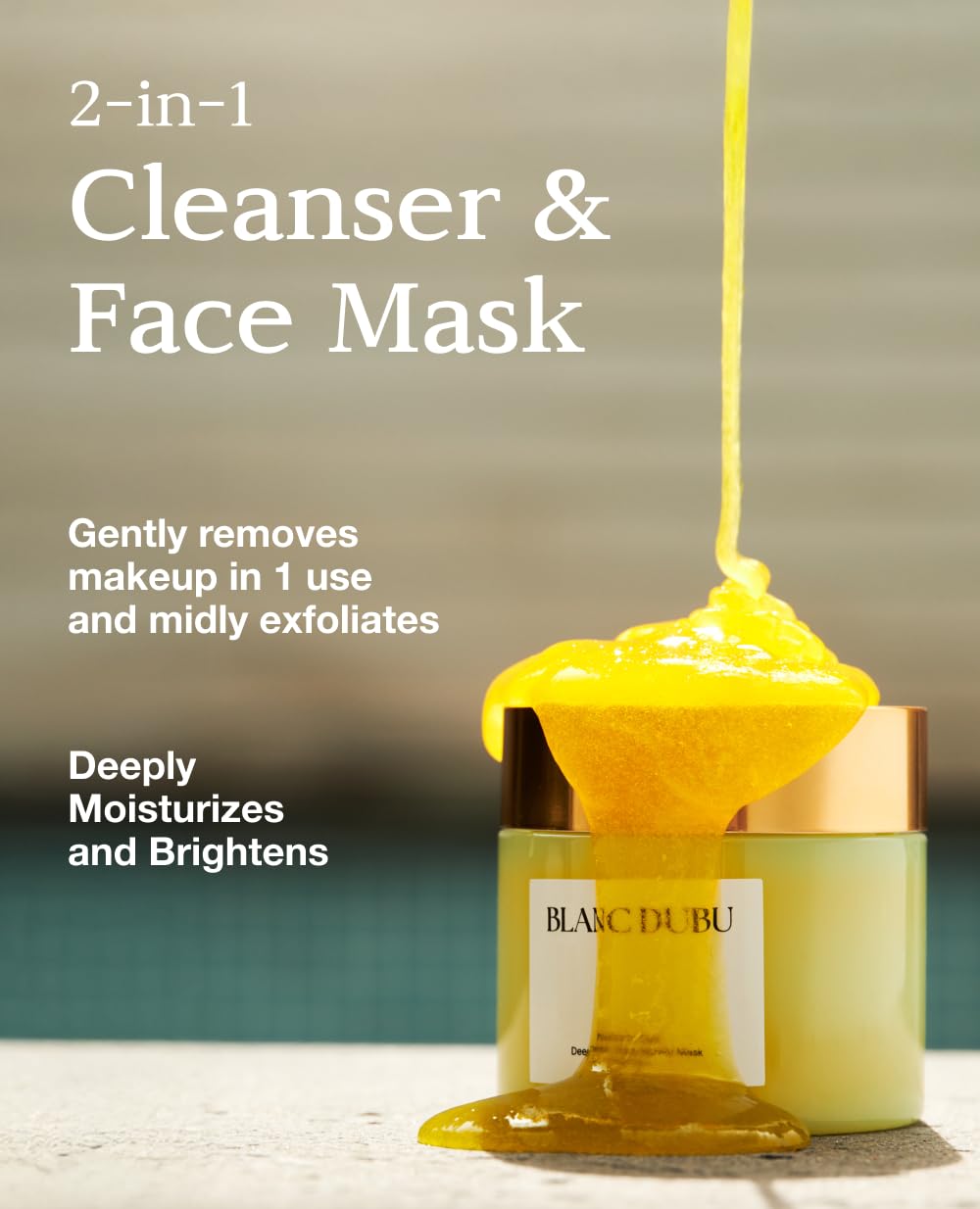 BLANC DUBU Nuborn Cell Deep Clean Spa Honey Mask jar closeup shows honey texture for gentle exfoliation