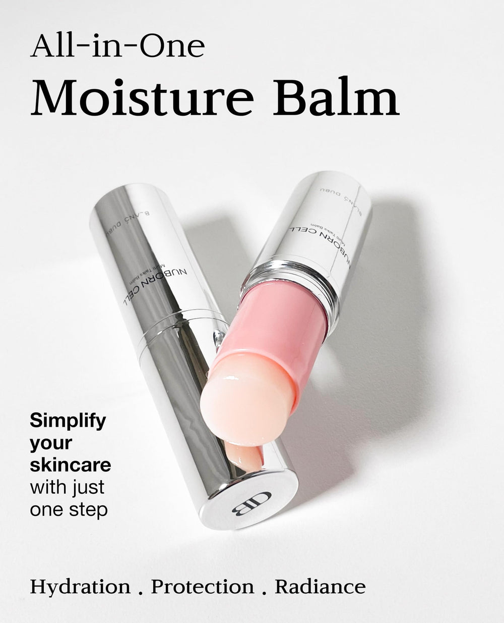 BLANC DUBU Nuborn balm-stick opened for quick nourishment and glow.