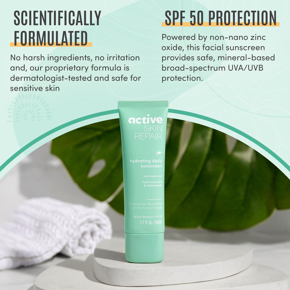 BLDG ACTIVE sensitive skin friendly formula text highlights irritation-free use.