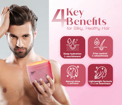 Argan oil bottle beside BLEST mask showing hydration benefits
