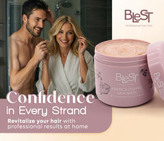 500 ml BLEST mask packaging designed for long-lasting home use.