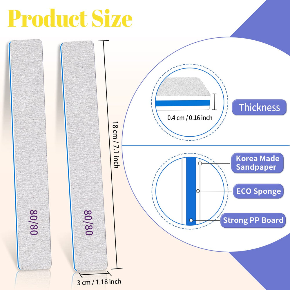 BLESWIN nail files for gel and acrylic removal and hard gel shaping.
