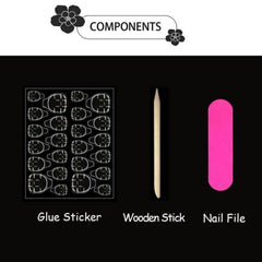 BLGTGH Diamond press on nails come in 12 sizes for a precise fit.