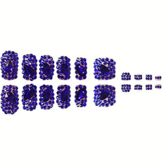 BLGTGH Diamond press on nails provide full-cover, reusable wear for durable style.